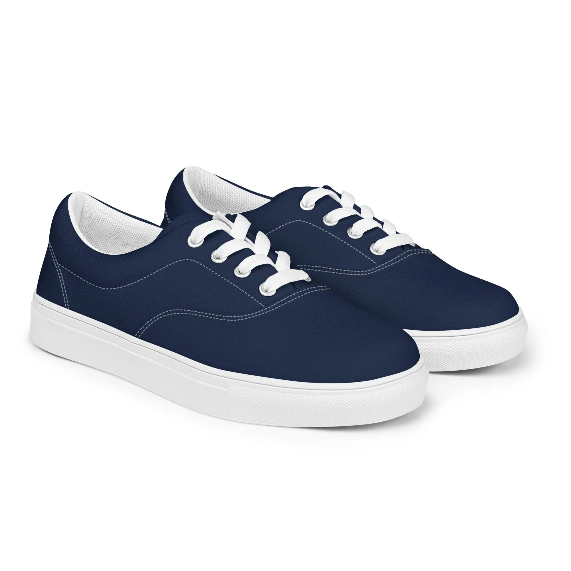 Menâ€™s lace-up canvas shoes - Dark Blue