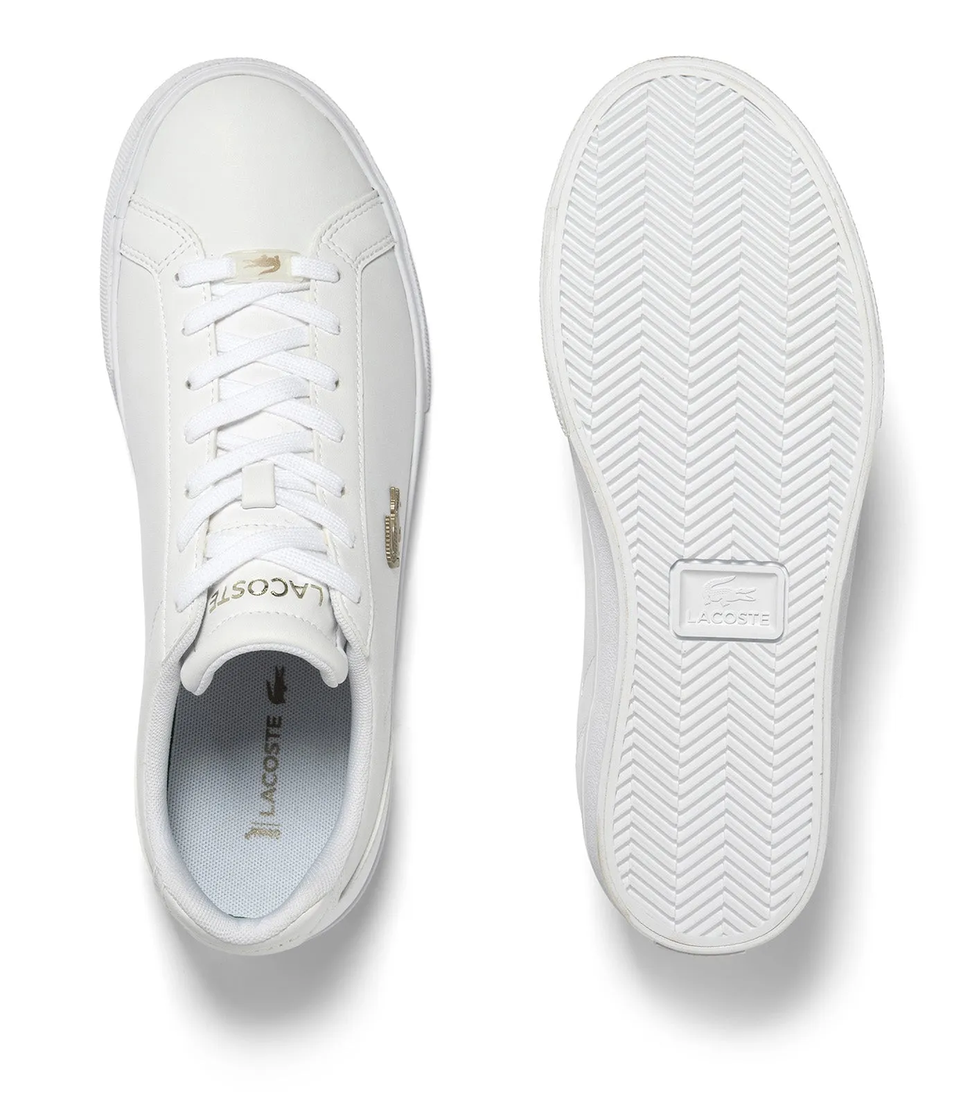 Men's Lacoste Lerond Pro Leather Trainers White/White