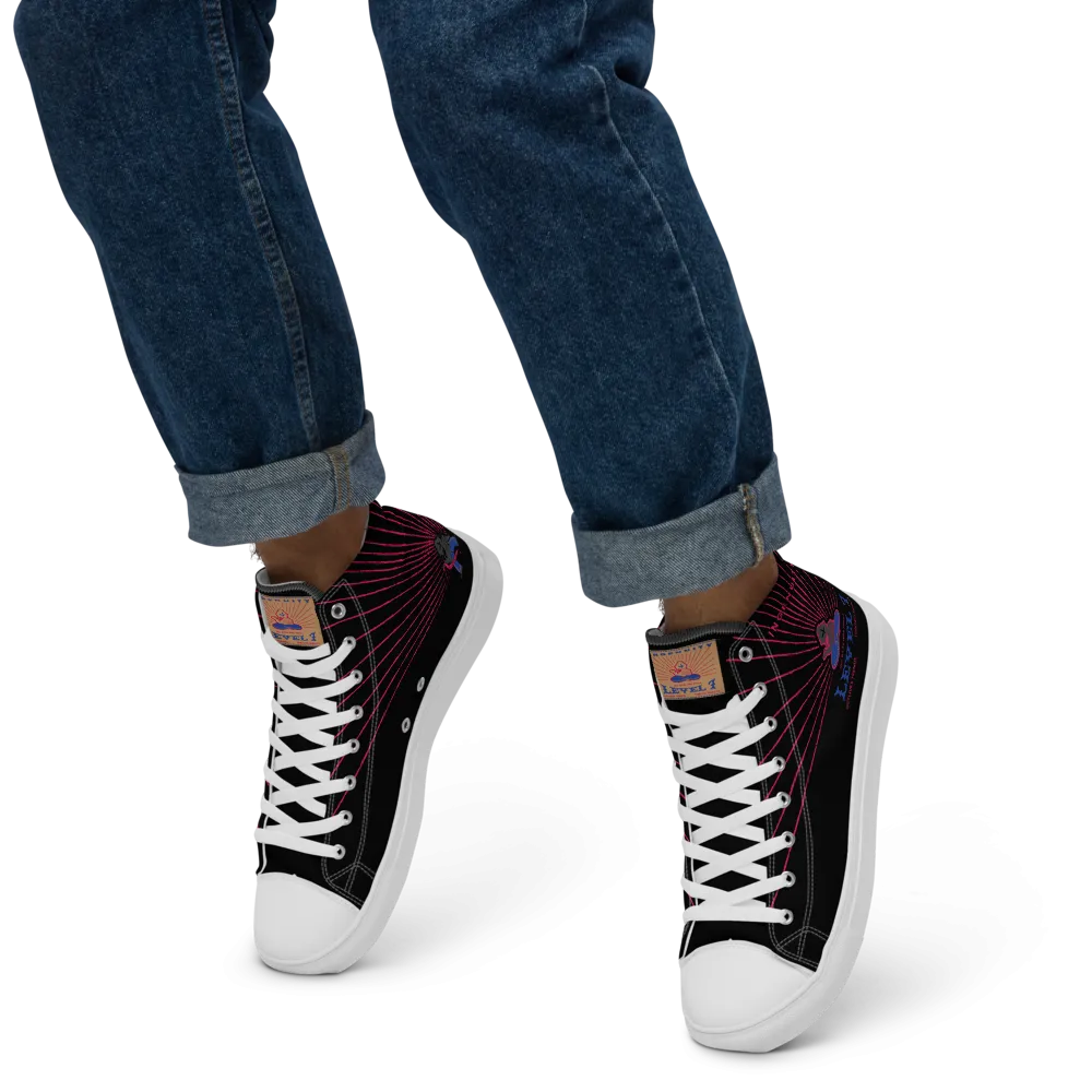 Men’s " The Gods Like Jeans " high top canvas shoes