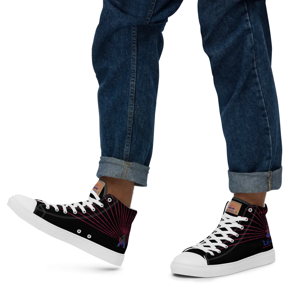 Men’s " The Gods Like Jeans " high top canvas shoes