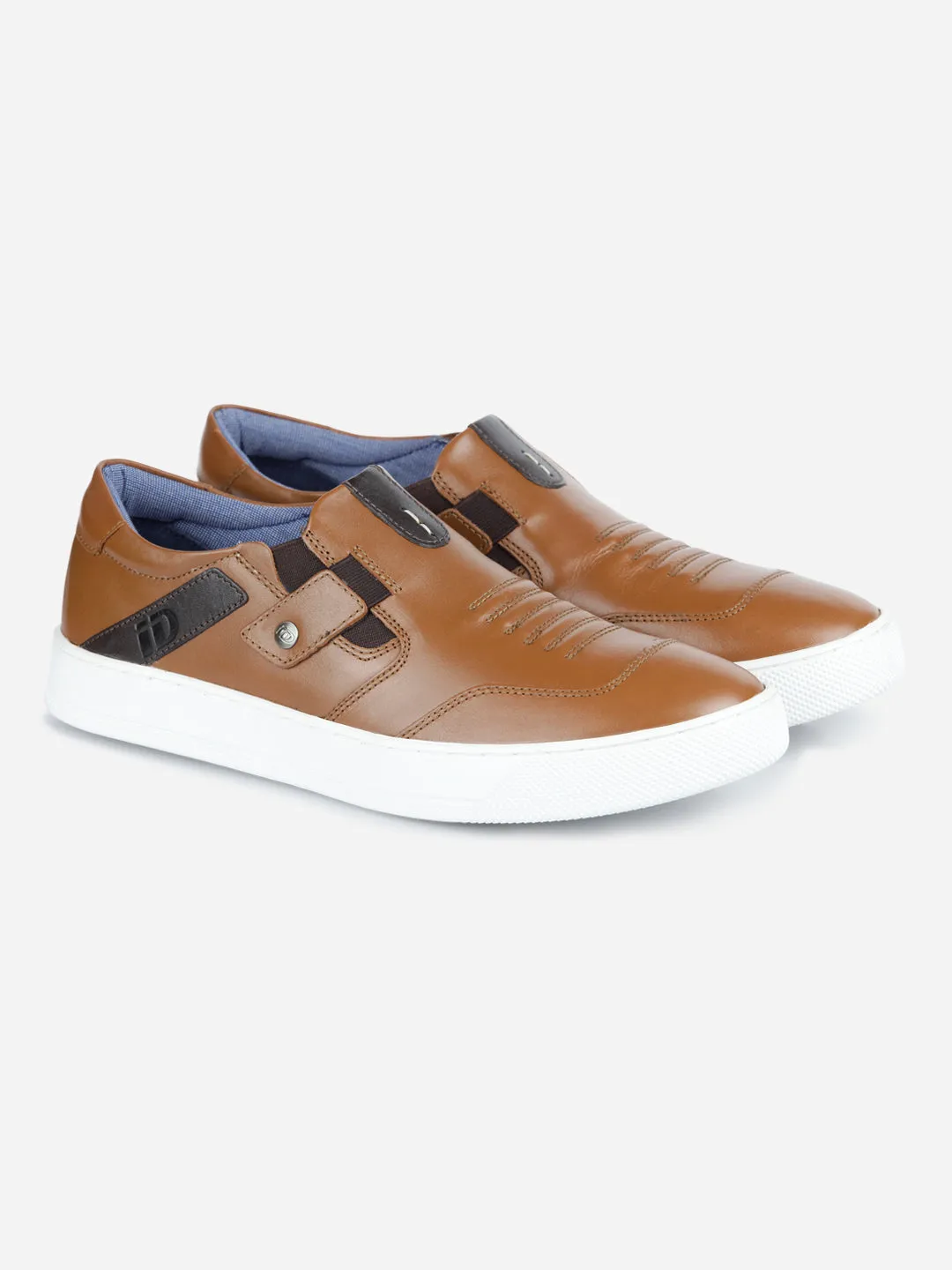 Men's Tan Slip On Sneaker (ID3050)