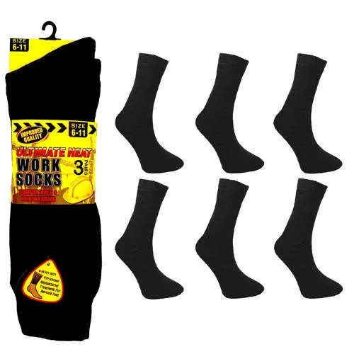 MENS ULTIMATE HEAT WORK SOCK - 3-PACK