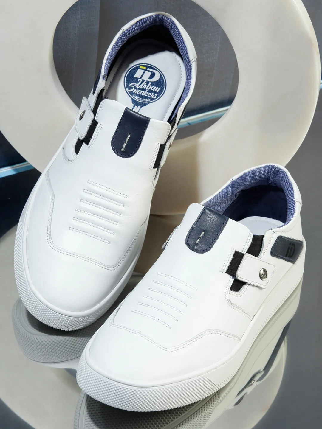 Men's White Slip On Sneaker (ID3050)