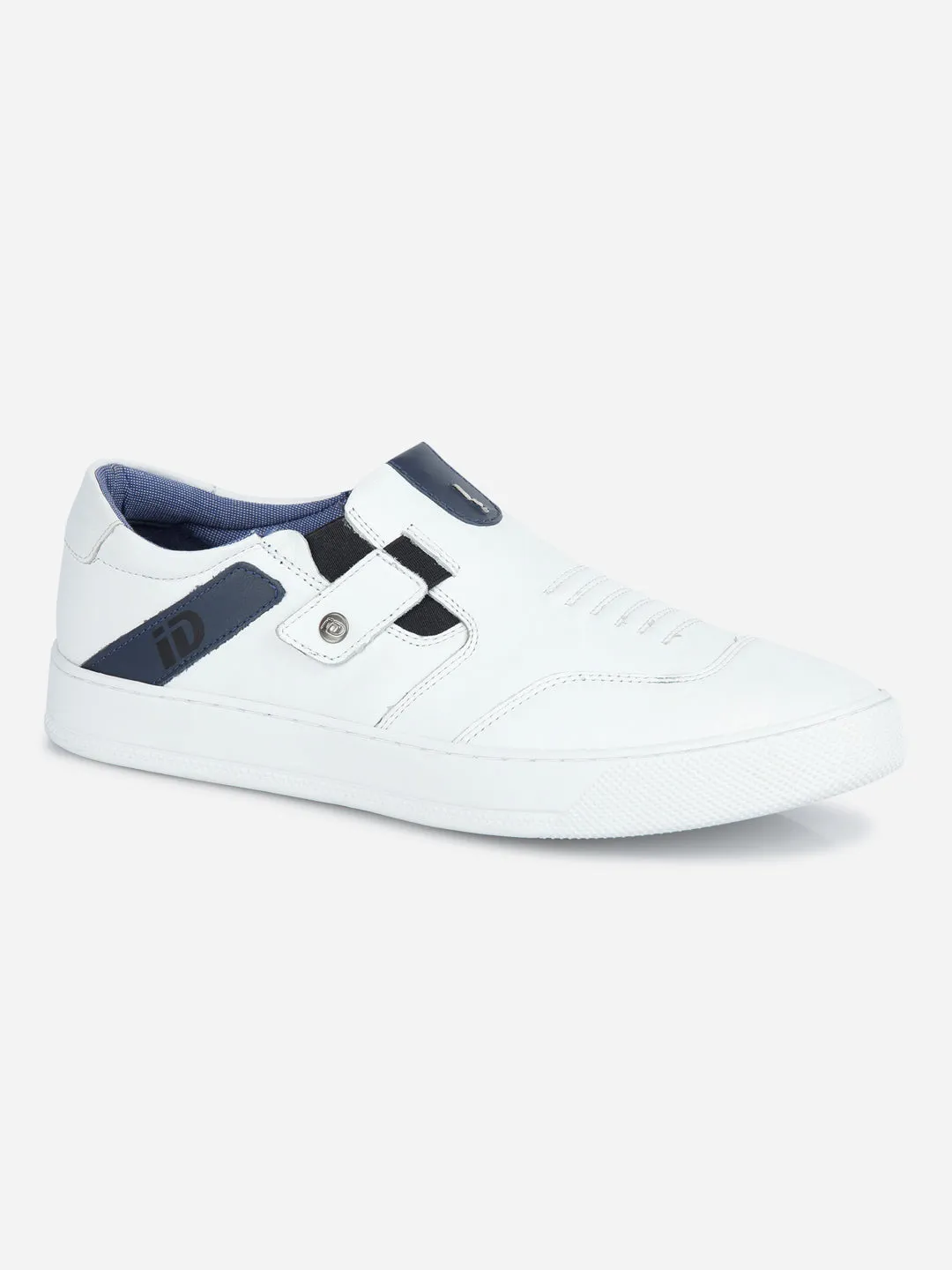 Men's White Slip On Sneaker (ID3050)