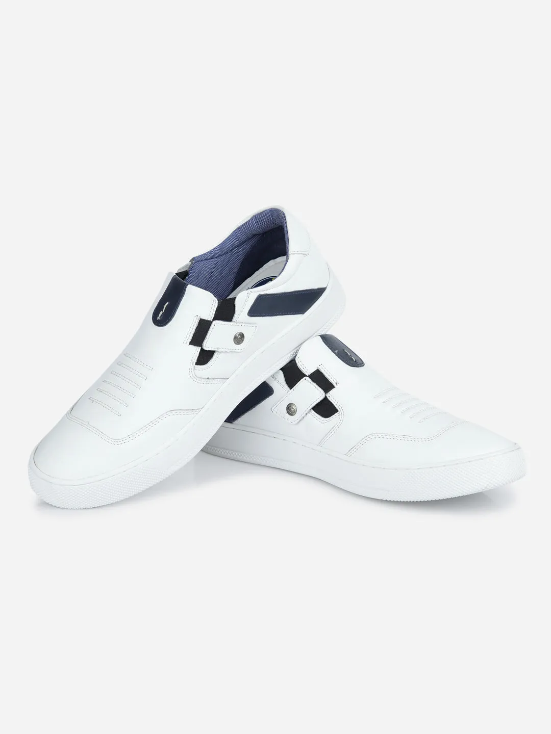 Men's White Slip On Sneaker (ID3050)