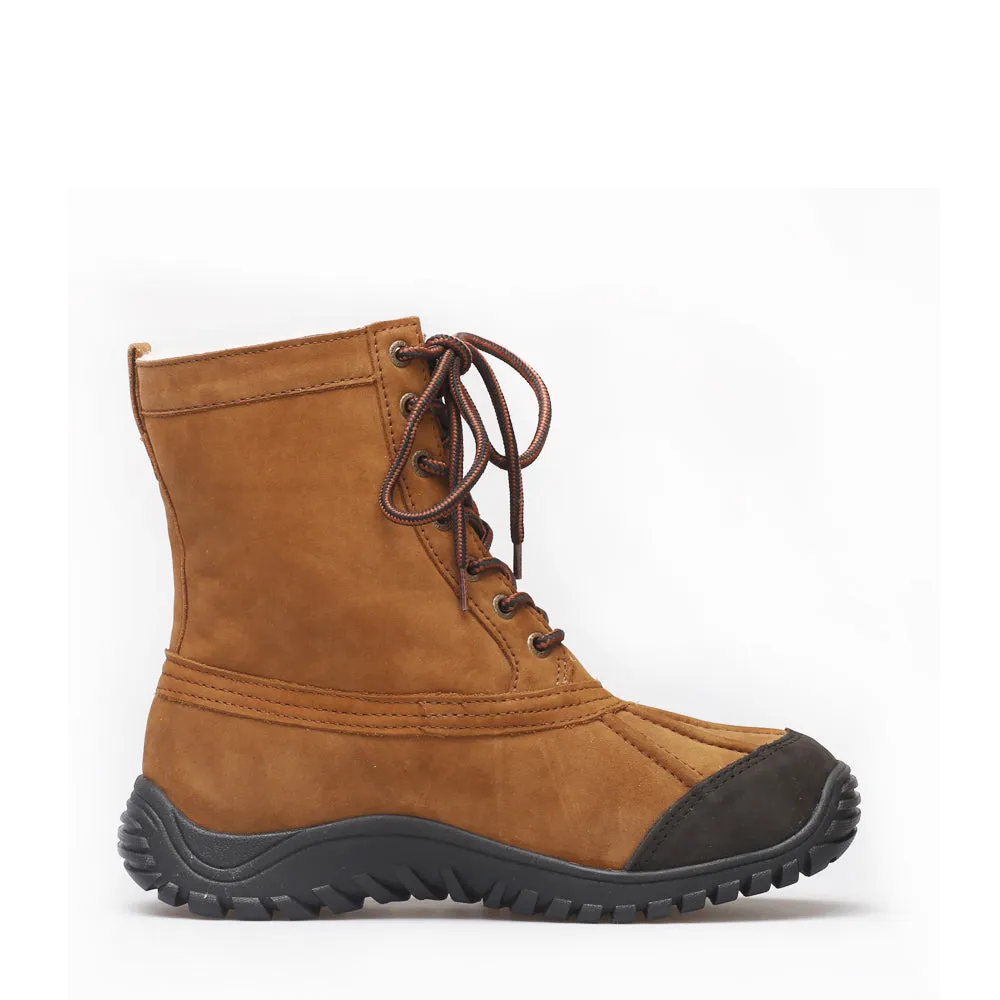 Mid Leather Sheepskin Boot - Chestnut