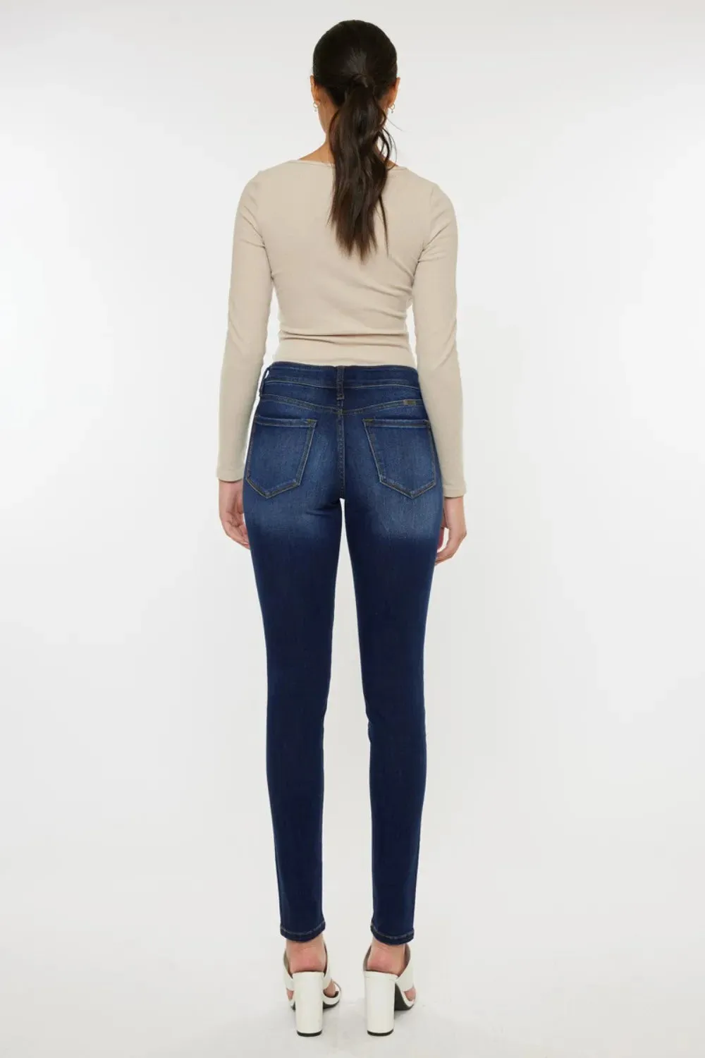 Mid Rise Gradient Skinny Jeans