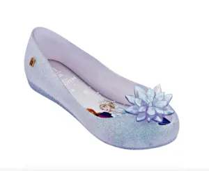 Mini Melissa Frozen Ultra 25 Youth Clear Glitter Bow Shoes