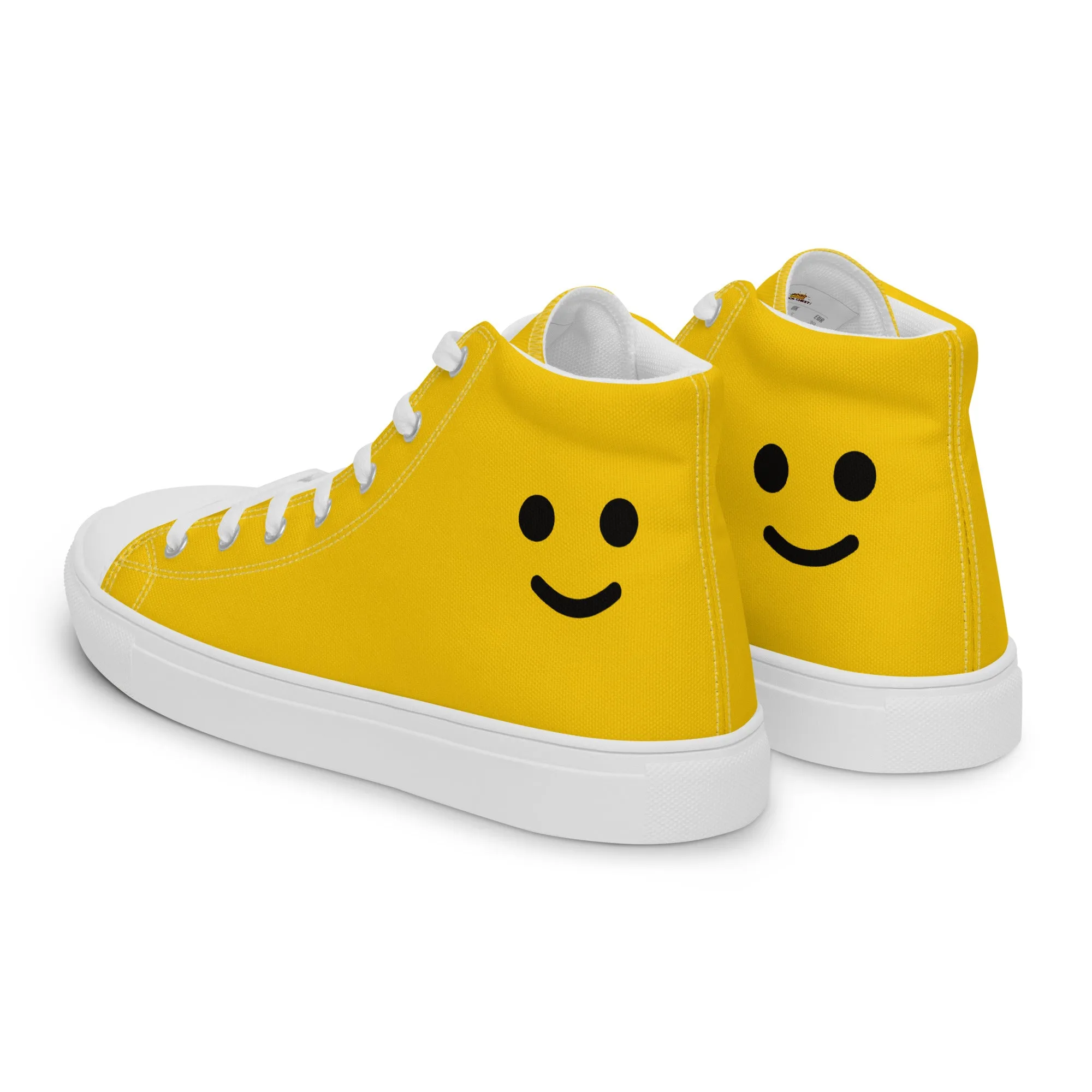 Minifigure Head Men’s High Top Canvas Shoes