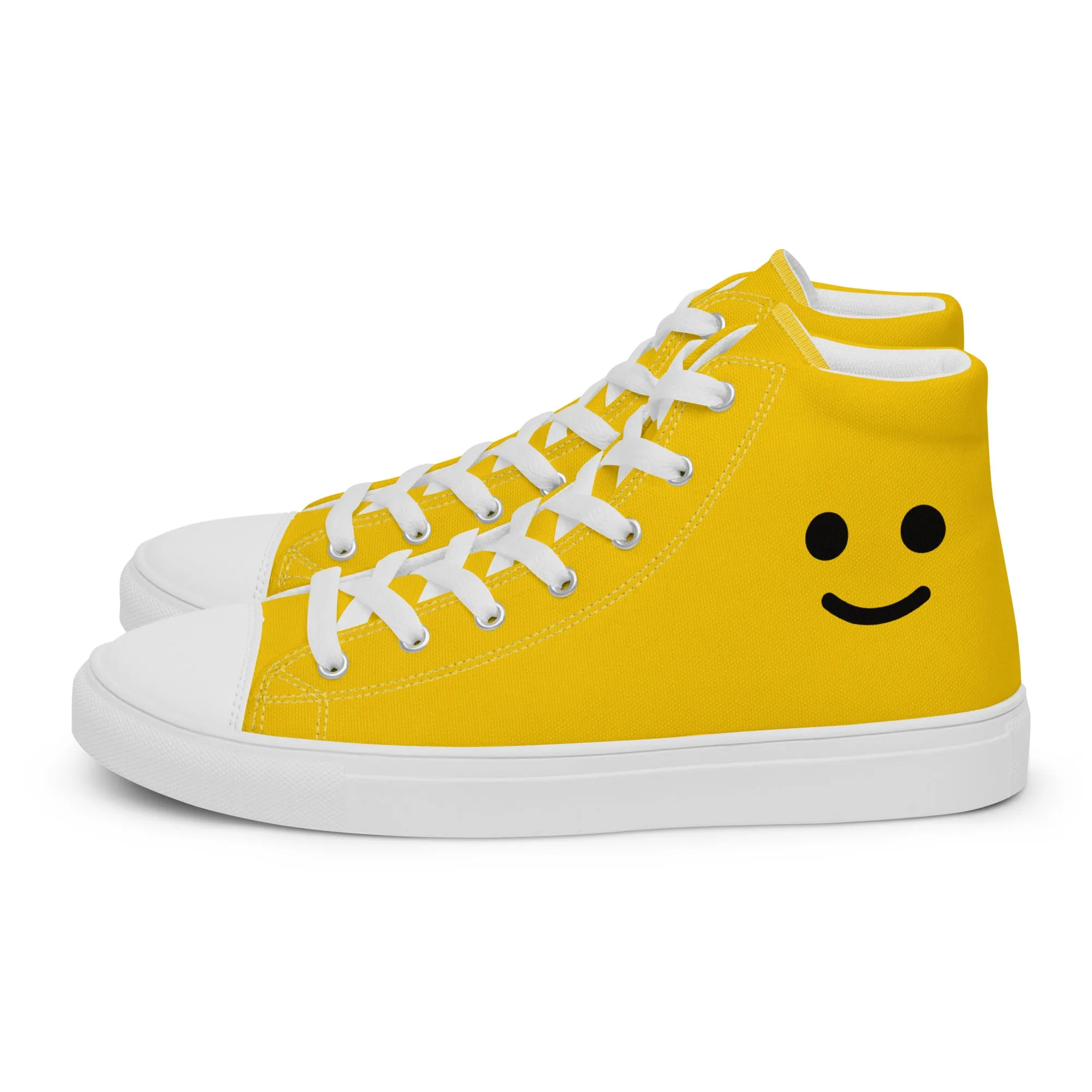 Minifigure Head Men’s High Top Canvas Shoes