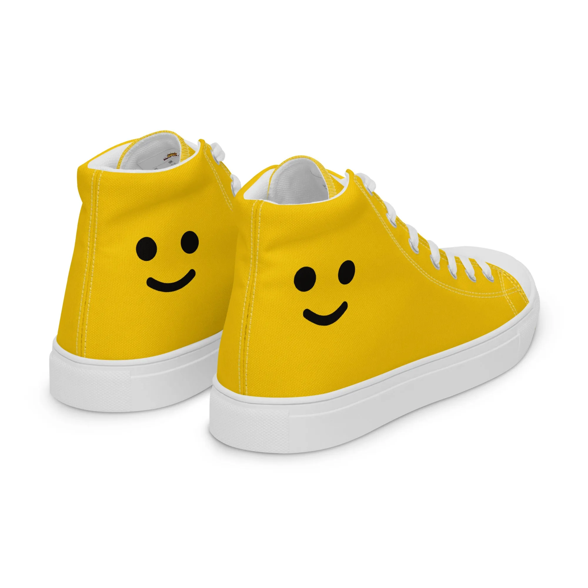 Minifigure Head Men’s High Top Canvas Shoes