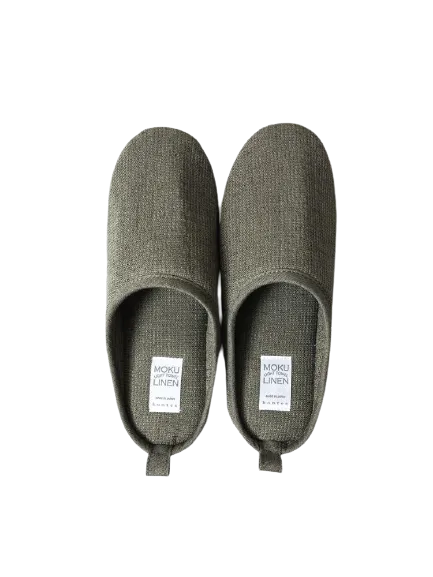 MOKU JAPANESE ROOM SHOES IN OLIVE