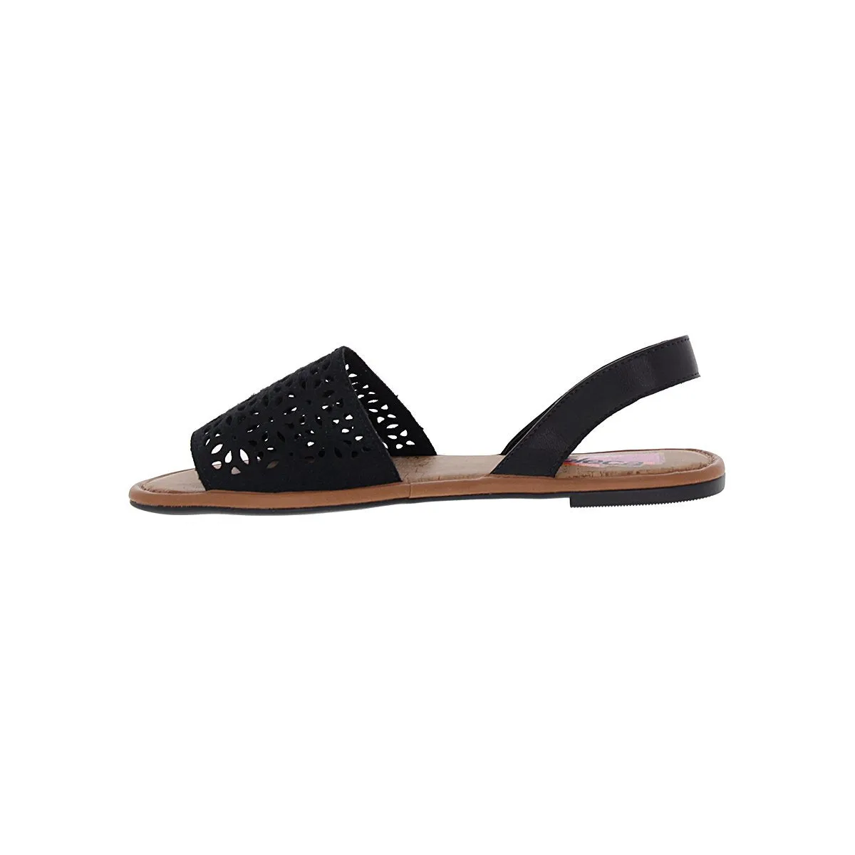 Moleca 5445.101 Women Fashion Laser Cut Sandal in Black