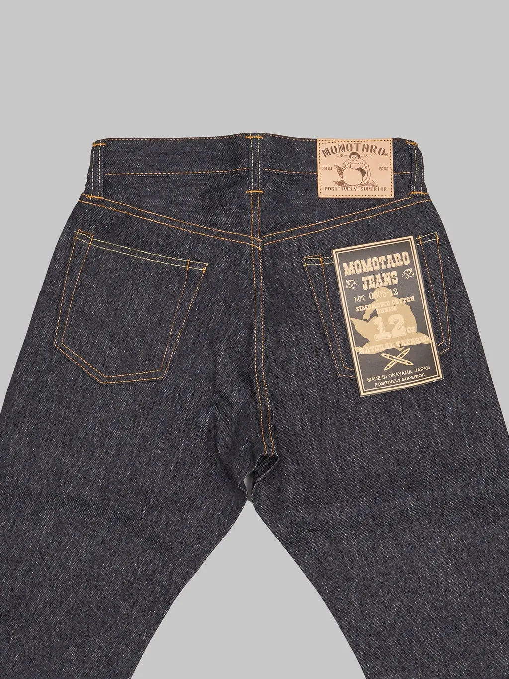 Momotaro 0605-12 12oz Natural Tapered Jeans