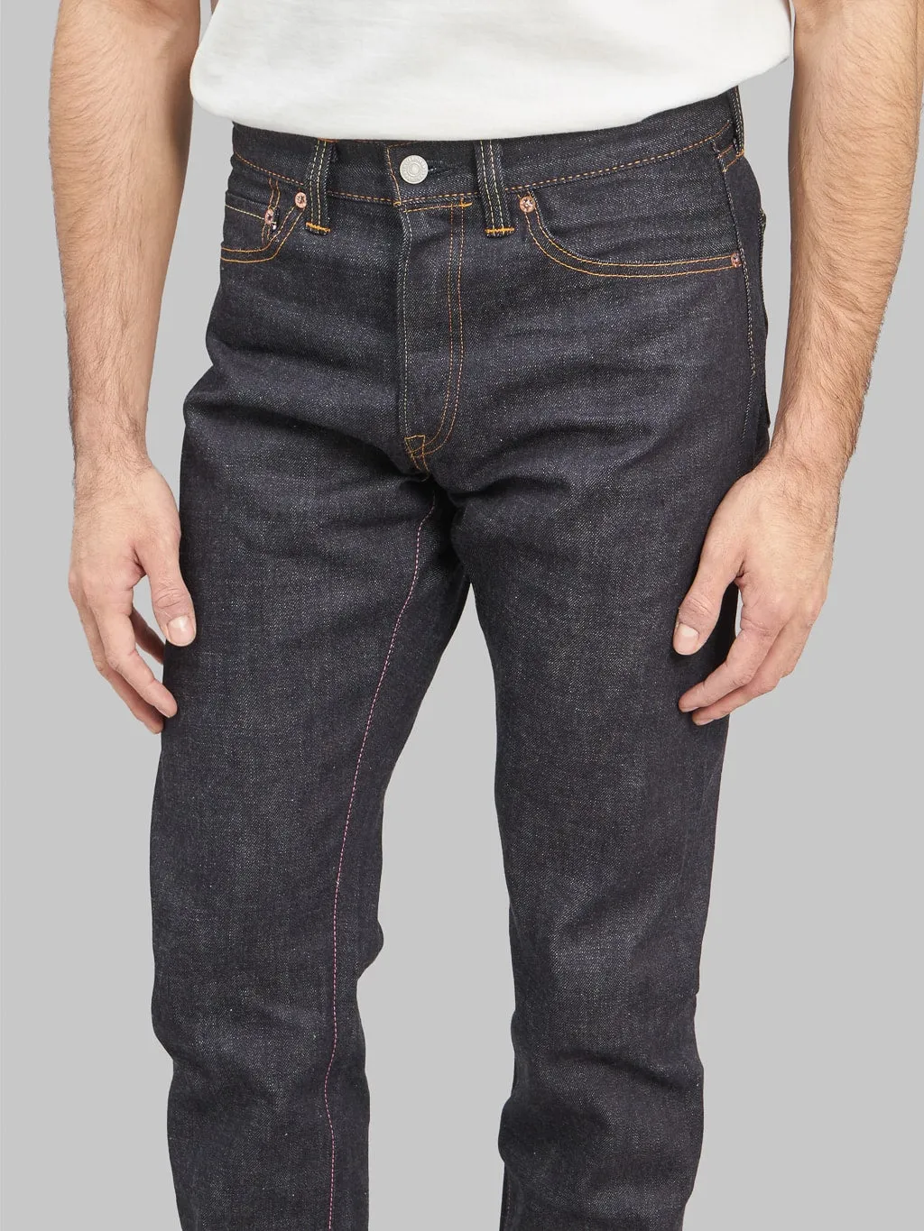 Momotaro 0605-13 13oz Natural Tapered Jeans