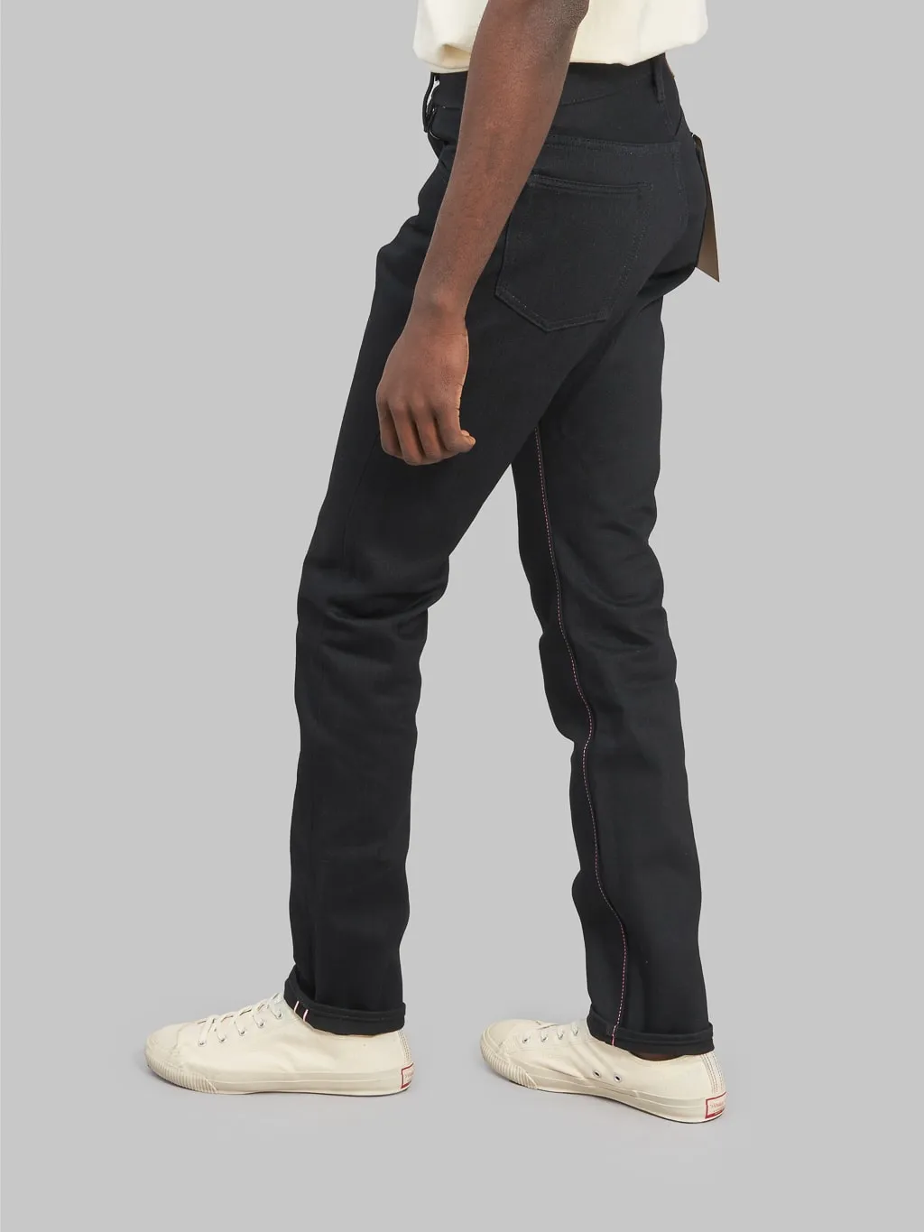 Momotaro 0605-B 15.7oz Black x Black Natural Tapered Jeans