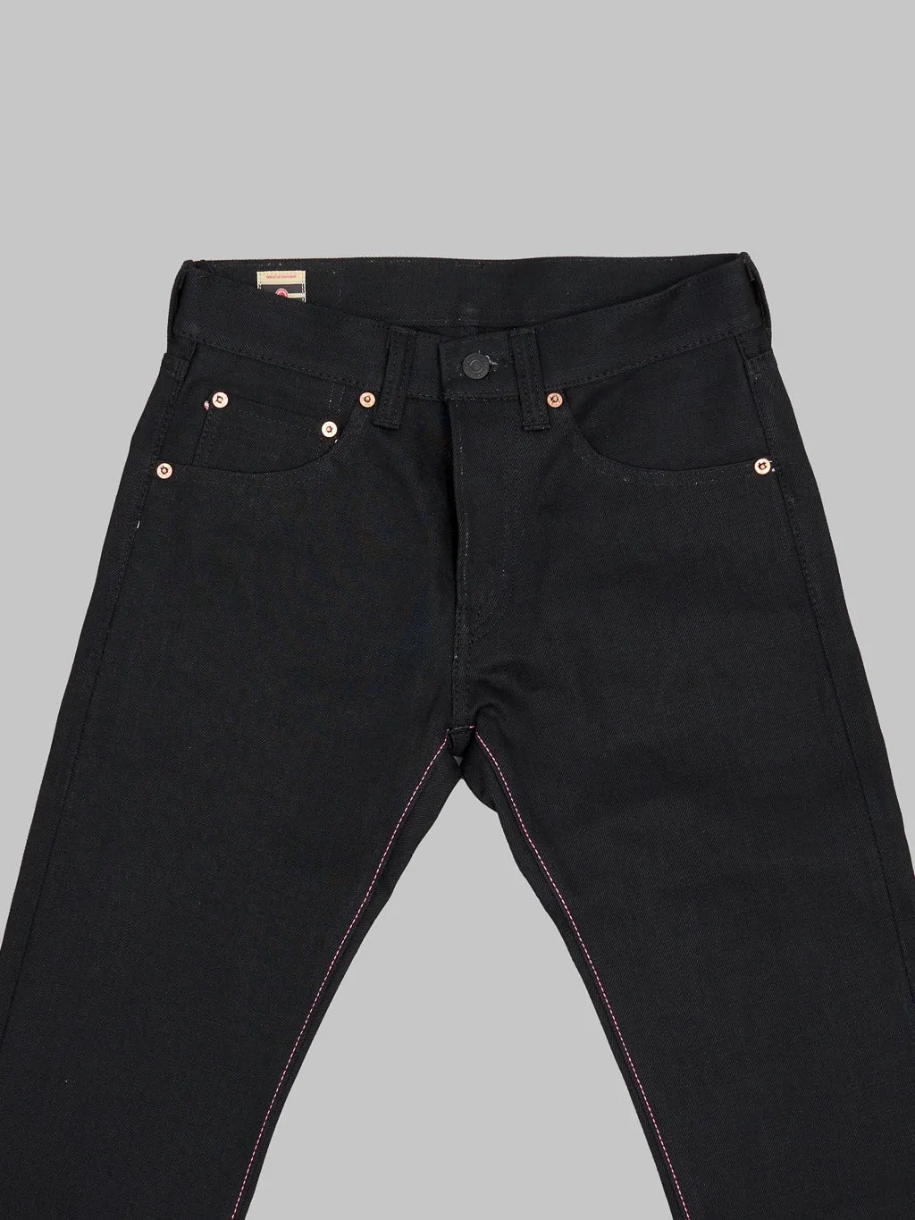 Momotaro 0605-B 15.7oz Black x Black Natural Tapered Jeans