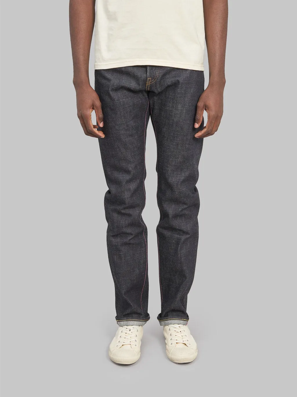 Momotaro 0605-V 15.7oz Natural Tapered Jeans