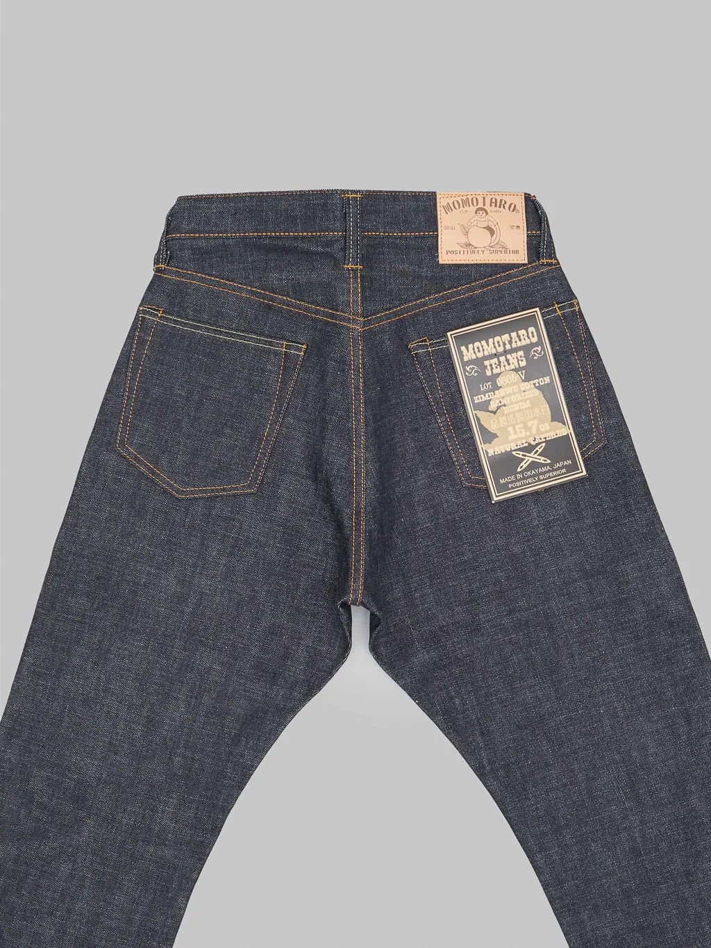 Momotaro 0605-V 15.7oz Natural Tapered Jeans