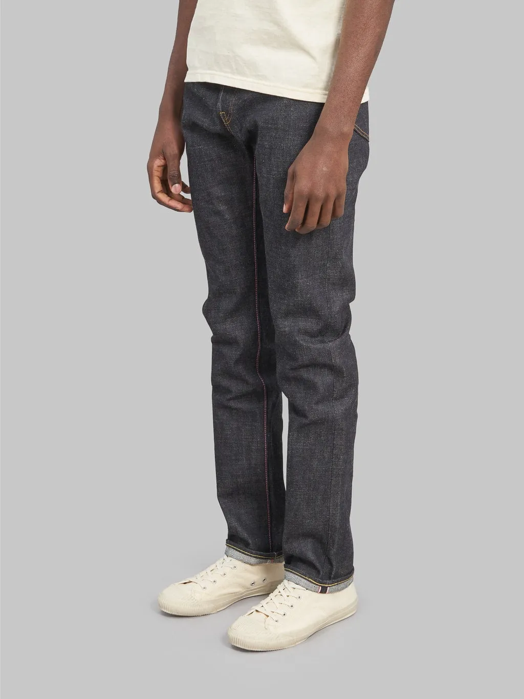 Momotaro 0605-V 15.7oz Natural Tapered Jeans