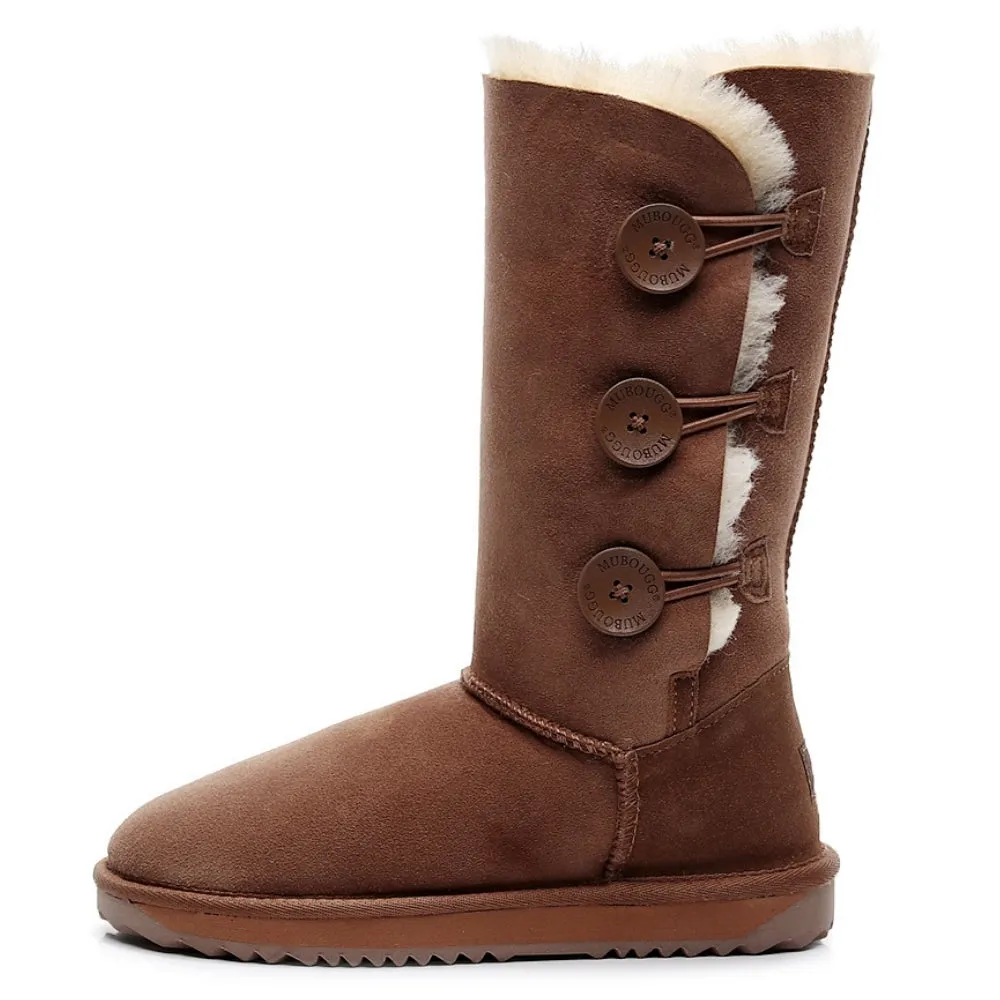 MUBO UGG Women's Water Resistant Australian Made 3 Buttons Classic UGG Boots 36910