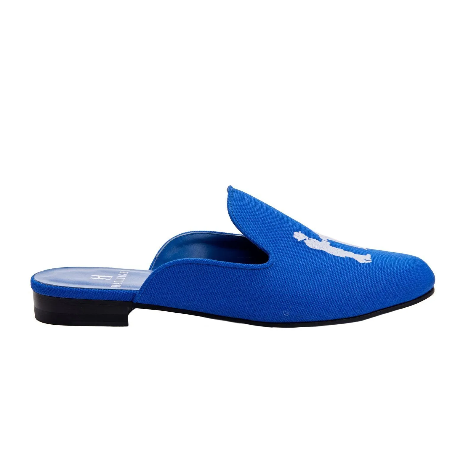 Mule in Cobalt with White Logo