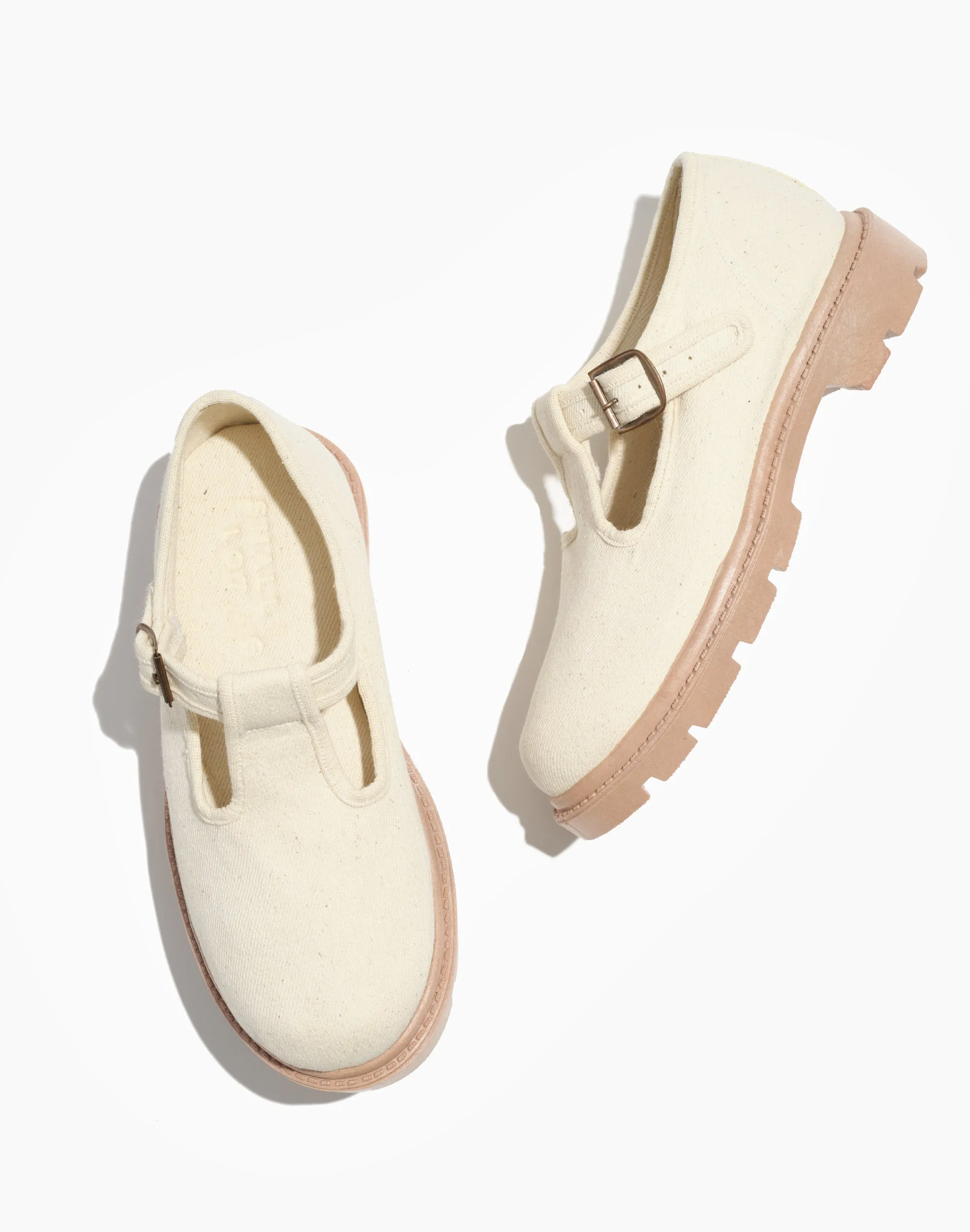 Natural | Lug Sole Mary Jane