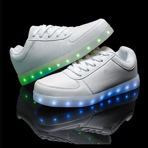 New 7 Colors Luminous Led Light Shoes Men Fashion USB Rechargeable Light Led Shoes For Adults Casual Shoes Big Size 35-46