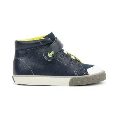 New - See Kai Run Basics Toddler Boys' High Top PU Leather Playground Sneakers