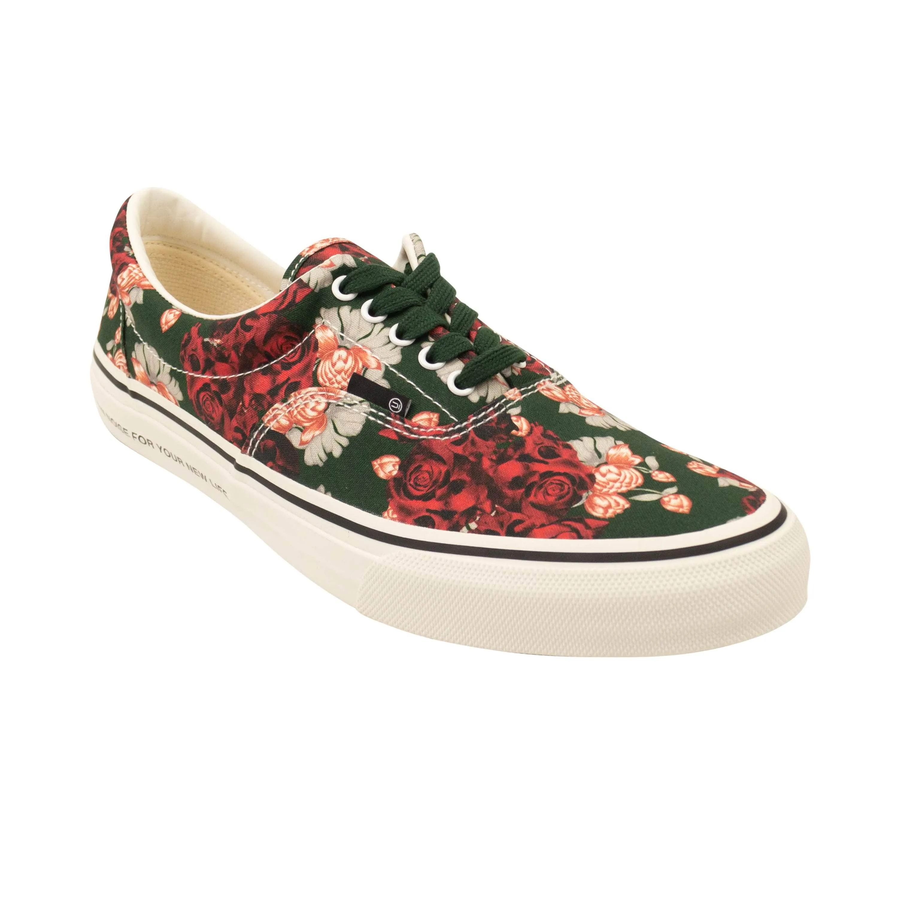 NIB UNDERCOVER Green Floral Print Canvas Sneakers Size M