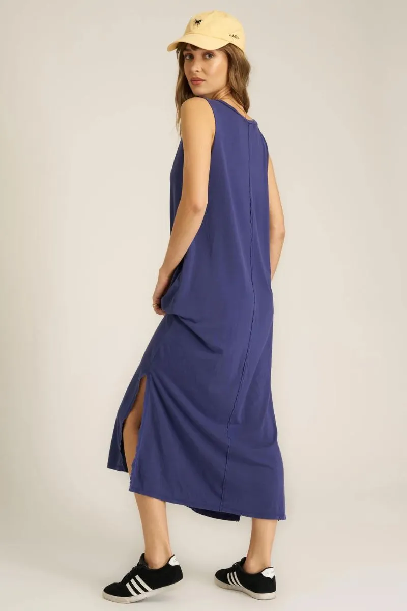 Notch Neck Back Seam Dress