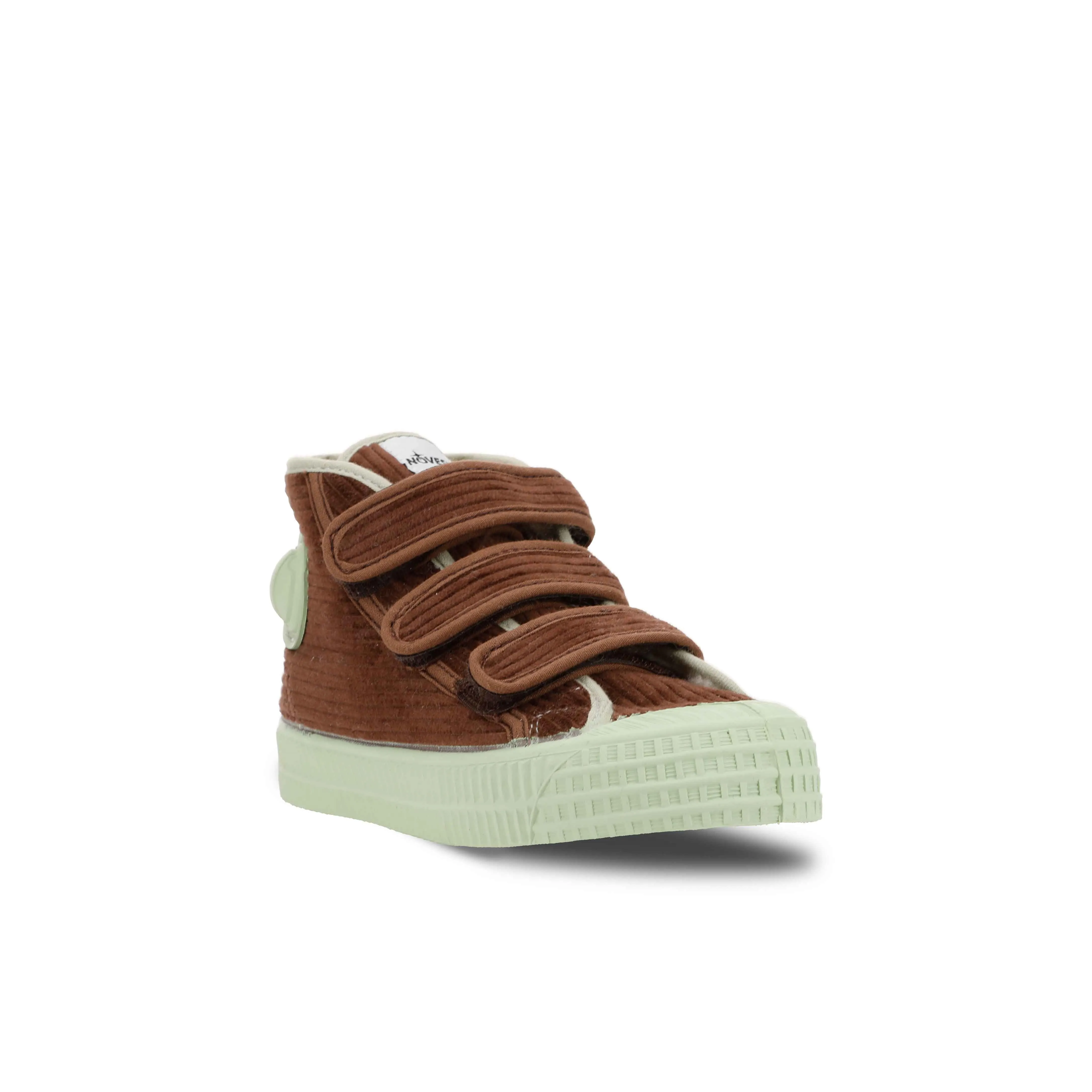 Novesta - Star Dribble Kid Velcro Corduroy shoes - Brown / Mint