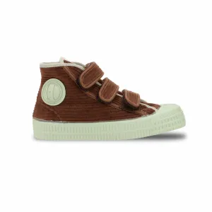 Novesta - Star Dribble Kid Velcro Corduroy shoes - Brown / Mint