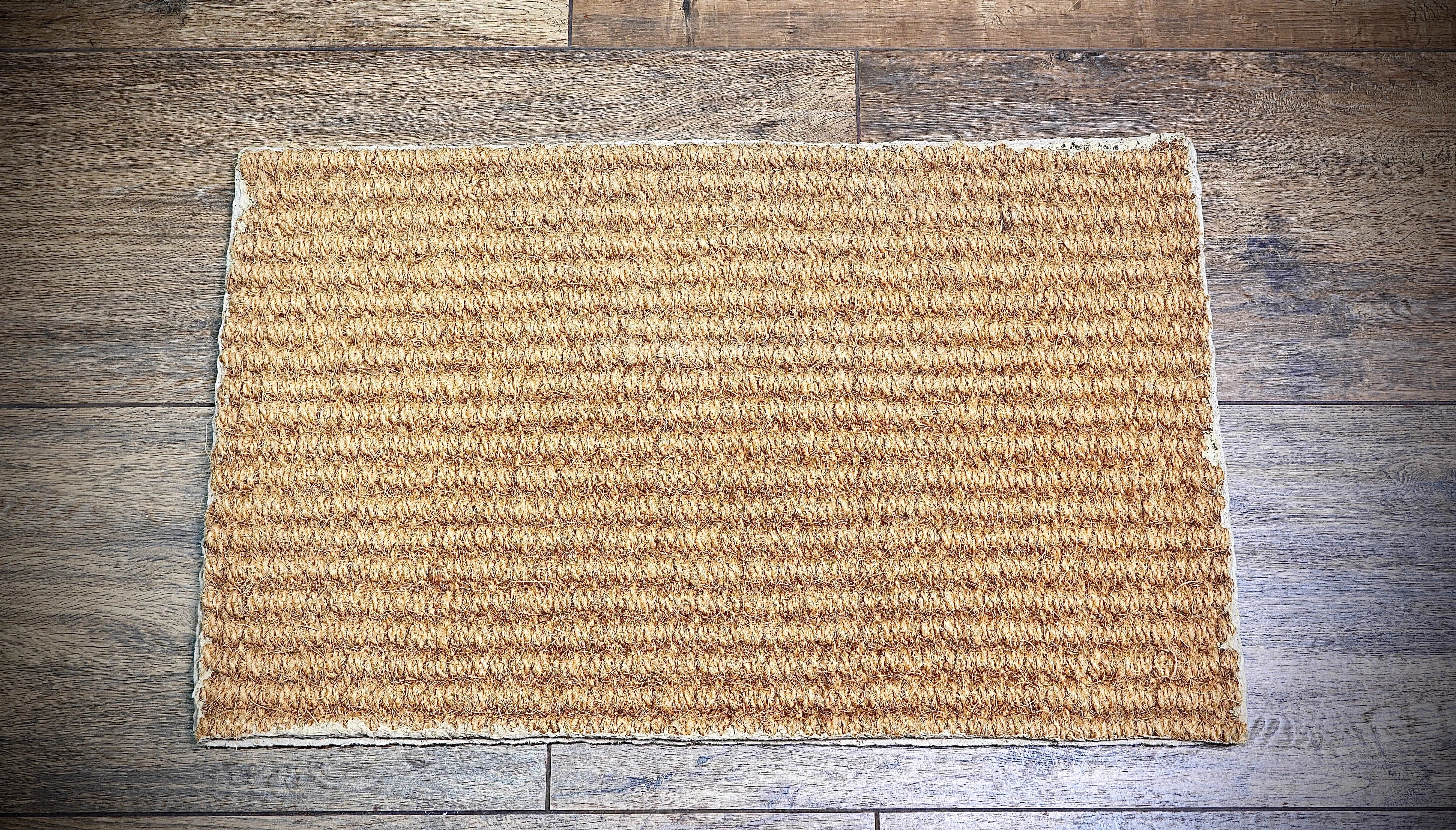 OnlyMat Sindal Mat - 100% Natural Handloom Coir Floor Mat with anti-skid latex backing