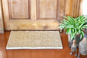 OnlyMat Sindal Mat - 100% Natural Handloom Coir Floor Mat with anti-skid latex backing