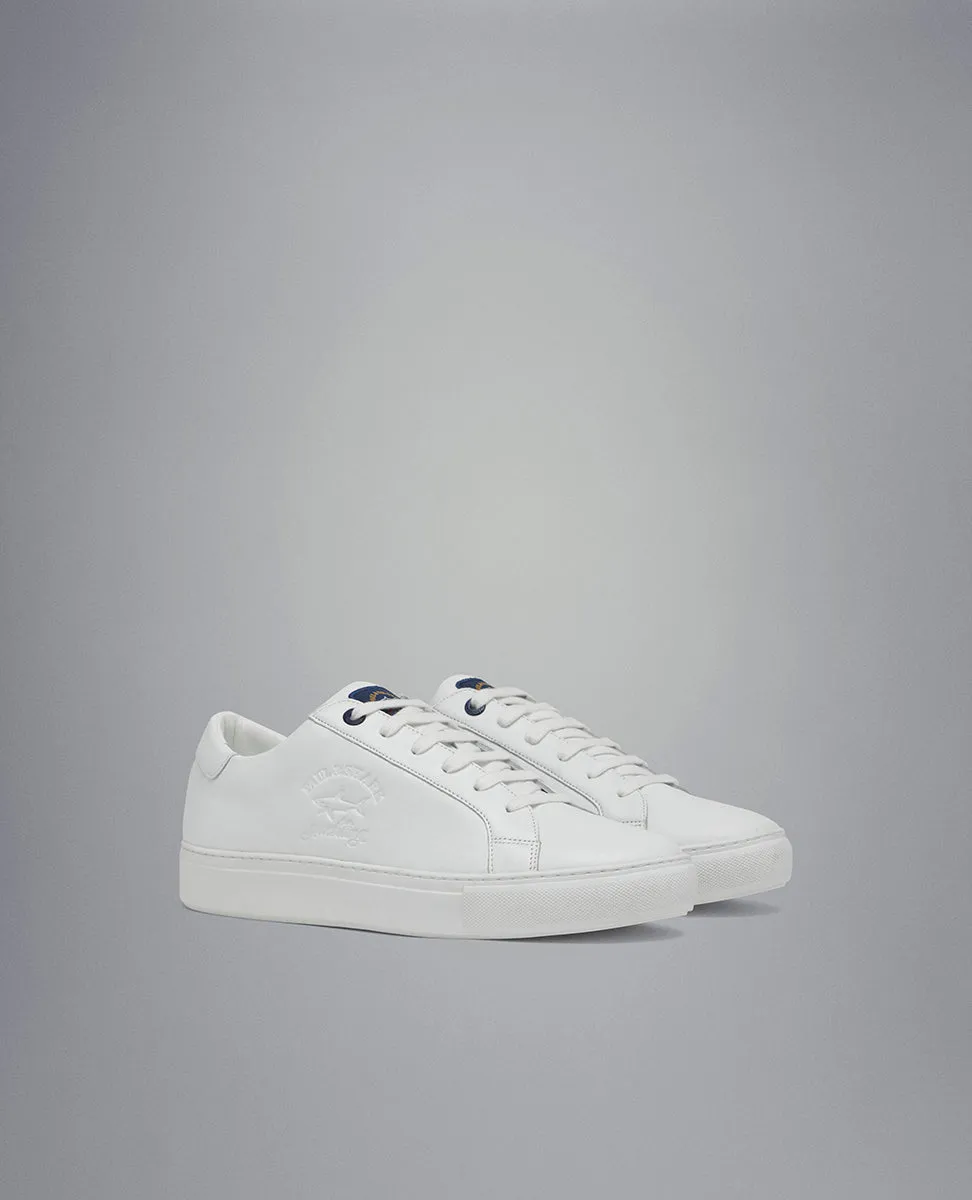 Paul & Shark Shoes with Pierced Shark on the Profile | White