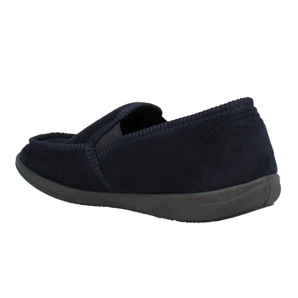 Paul Wide Fit Men's Easy Slip On Warm Lined Slipper