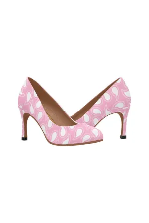 Pink Paisley Women's High Heels