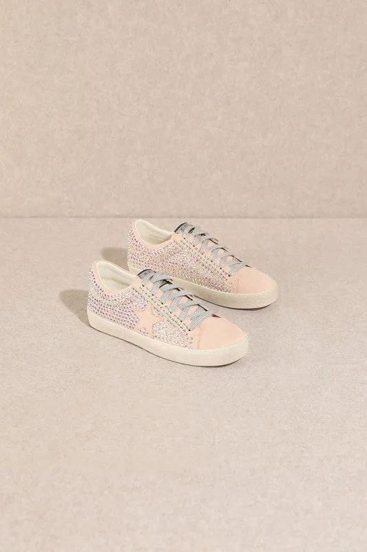 Pink Rhinestone Pink Fashion Sneakers