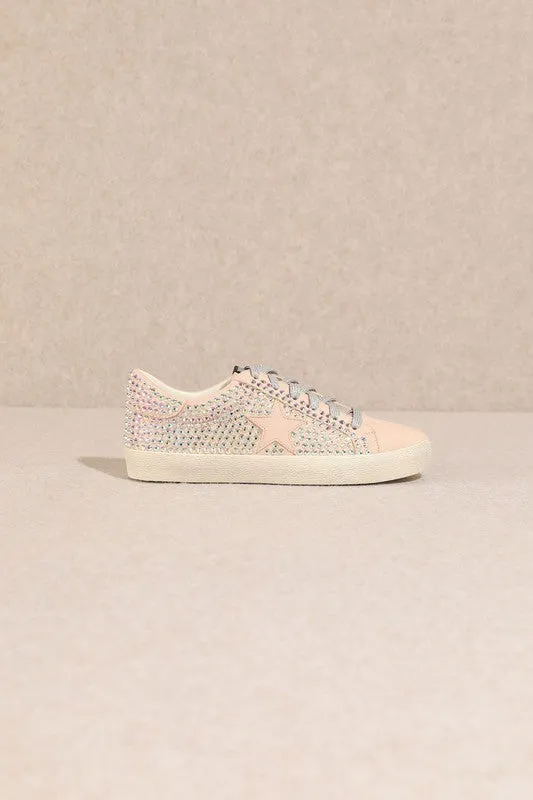 Pink Rhinestone Pink Fashion Sneakers