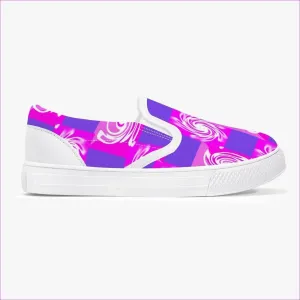 Pink Whirlwind Kids Slip-On Shoes - White