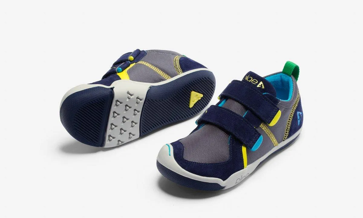 Plae Shoes Ty Den Velcro Trainer Navy/Steel