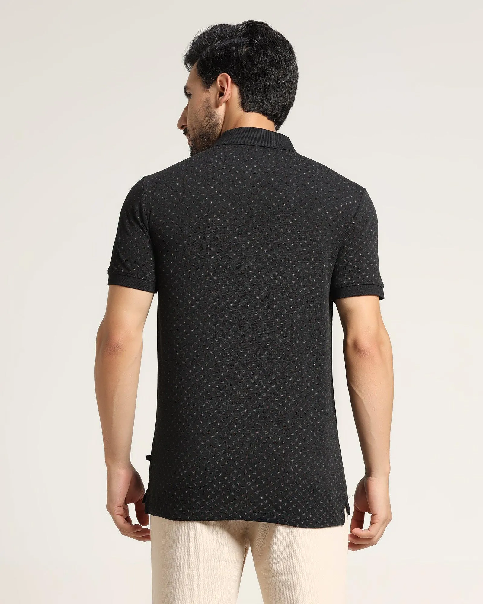 Polo Black Printed T-Shirt - Zodiac