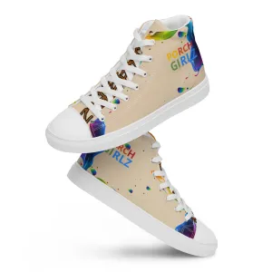 PORCHGIRLZ CHAMPAGNE Women’s high top canvas shoes