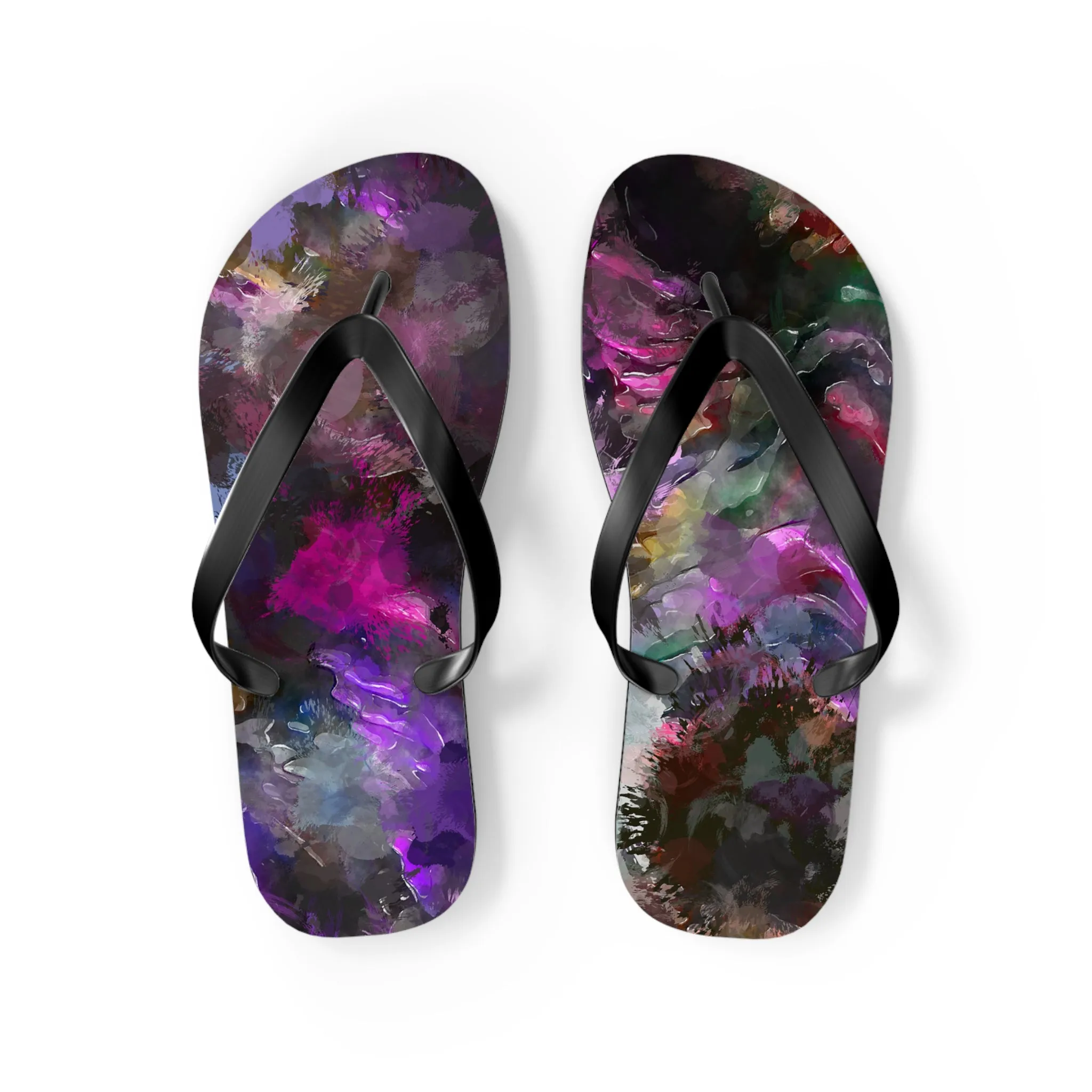 Purple Painting - Inovax Flip Flops