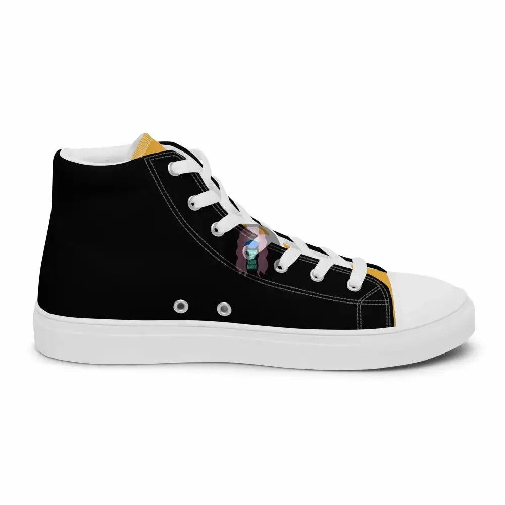 "Bully the Rich" Men’s high top canvas shoes