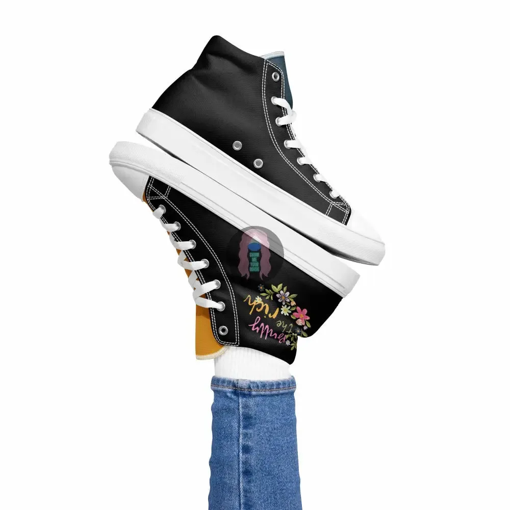 "Bully  the Rich" Women’s high top canvas shoes