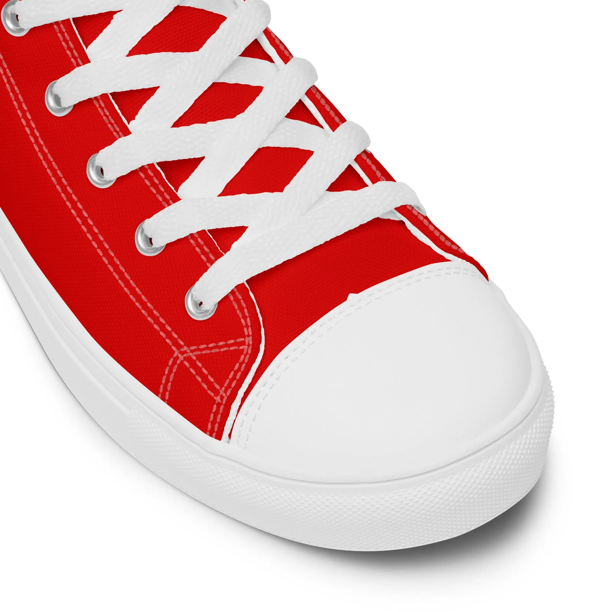 Red Men’s high top canvas shoes