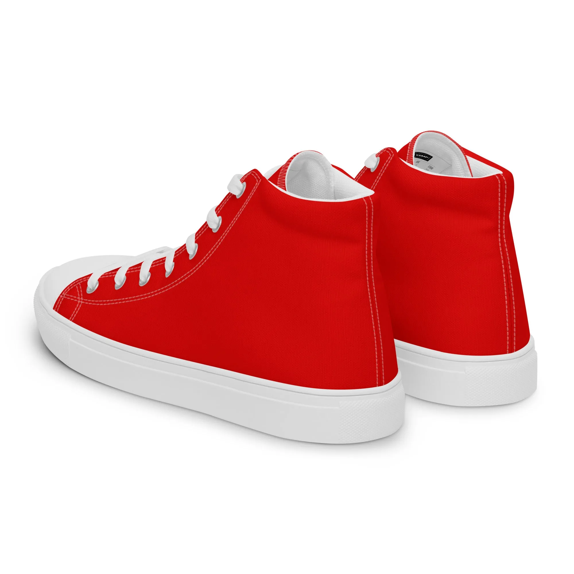 Red Men’s high top canvas shoes