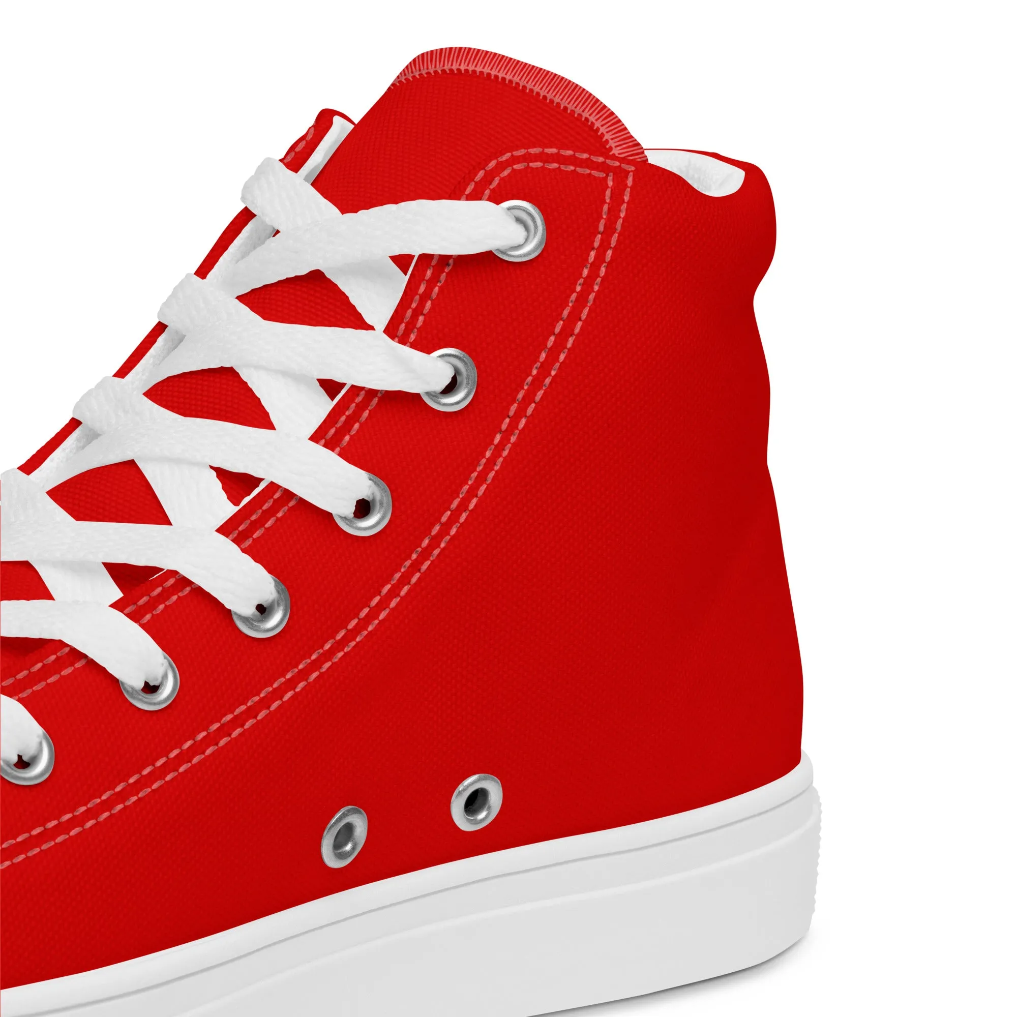 Red Men’s high top canvas shoes